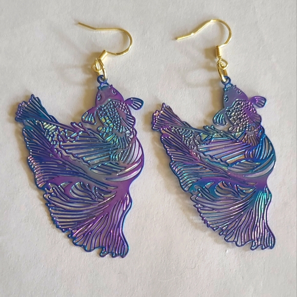 Hand Crafted Jewelry - Hand Crafted Koi Fish Earrings